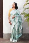 Seafoam Green Katan Silk Saree