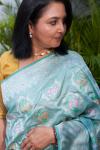 Seafoam Green Katan Silk Saree